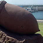 Rebirth stone sculpture